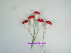 Fliegenpilz, Wattepilz, 18mm, Btl.a 15