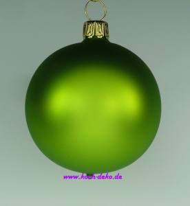 Mundgeblasene Christbaumkugeln, apfelgrün matt