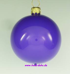 Mundgeblasene Christbaumkugeln, neon lila opal