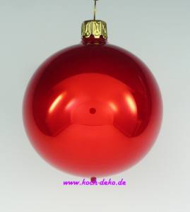 Mundgeblasene Christbaumkugeln, rot opal
