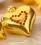 24 Karat Gold- Herz 85mm mit Swarovski-Steinen