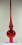 Christbaumspitze 27cm, rot glanz