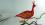 Glasvogel PFAU rot-orange mit Swarovski-Steinen , 9cm/30cm, ..1 Stück