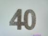 Jubiläumszahl 40, silber Jubiläumszahl 40, silber