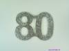 Jubiläumszahl 80, silber