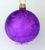 Mundgeblasene Christbaumkugeln, "Eislack lila" 10cm, 1 Karton mit 4 Kugeln