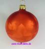 Mundgeblasene Christbaumkugeln, "Eislack orange" 10cm, 1 Karton mit 4 Kugeln