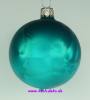 Mundgeblasene Christbaumkugeln, "Eislack petrol" 4cm, 1 Karton mit 12 Kugeln