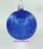 Mundgeblasene Christbaumkugeln "Eislack indigoblau" 6cm, 1 Karton mit 12 Kugeln