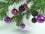 Mundgeblasene Christbaumkugeln, "Orchidee Mix"