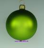 Mundgeblasene Christbaumkugeln, "apfelgrün matt" 10cm, 1 Karton mit 4 Kugeln