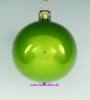 Mundgeblasene Christbaumkugeln "apfelgrün opal" 6cm, 1 Karton mit 12 Kugeln