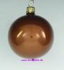 Mundgeblasene Christbaumkugeln "braun opal" 6cm, 1 Karton mit 12 Kugeln