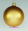 Mundgeblasene Christbaumkugeln "gold matt" 6cm, 1 Karton mit 12 Kugeln