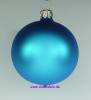 Mundgeblasene Christbaumkugeln, "himmelblau matt" 10cm, 1 Karton mit 4 Kugeln