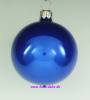 Mundgeblasene Christbaumkugeln, "königsblau opal" 10cm, 1 Karton mit 4 Kugeln