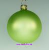 Mundgeblasene Christbaumkugeln "lindgrün matt" 6cm, 1 Karton mit 12 Kugeln