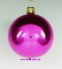 Mundgeblasene Christbaumkugeln, "magenta glanz" 10cm, 1 Karton mit 4 Kugeln