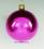 Mundgeblasene Christbaumkugeln, magenta glanz