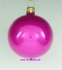 Mundgeblasene Christbaumkugeln, "magenta opal" 10cm, 1 Karton mit 4 Kugeln