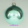 Mundgeblasene Christbaumkugeln, "mint glanz" 10cm, 1 Karton mit 4 Kugeln