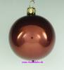 Mundgeblasene Christbaumkugeln, "mocca opal" 4cm, 1 Karton mit 12 Kugeln