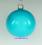 Mundgeblasene Christbaumkugeln, neon blau opal