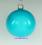 Mundgeblasene Christbaumkugeln, neon blau opal