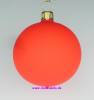 Mundgeblasene Christbaumkugeln, "neon orange matt" 10cm, 1 Karton mit 4 Kugeln