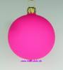 Mundgeblasene Christbaumkugeln "neon pink matt" 6cm, 1 Karton mit 12 Kugeln