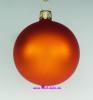 Mundgeblasene Christbaumkugeln "orange matt" 6cm, 1 Karton mit 12 Kugeln
