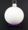 Mundgeblasene Christbaumkugeln, "samtweiss" 6cm, 1 K.a 12 Kugeln