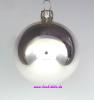 Mundgeblasene Christbaumkugeln, "silber glanz" 4cm, 1 K.a 12 Kugeln
