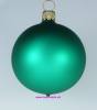Mundgeblasene Christbaumkugeln, "smaragdgrün matt" 10cm, 1 Karton mit 4 Kugeln