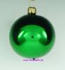Mundgeblasene Christbaumkugeln, "waldgrün glanz" 4cm, 1 Karton mit 12 Kugeln
