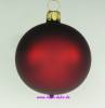 Mundgeblasene Christbaumkugeln, "dunkelrot matt" 4cm, 1 K.a 12 Kugeln