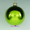 Mundgeblasene Christbaumkugeln,"apfelgrün glanz" 8cm, 1 Karton mit 6 Kugeln