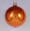 Mundgeblasene Christbaumkugeln,"blutorange glanz" 8cm, 1 Karton mit 6 Kugeln