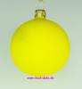 Mundgeblasene Christbaumkugeln,"neon gelb matt" 8cm, 1 Karton mit 6 Kugeln