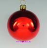 Mundgeblasene Christbaumkugeln,"rot glanz" 8cm, 1 K.a 6 Kugeln