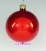 Mundgeblasene Christbaumkugeln,"rot opal" 8cm, 1 Karton mit 6 Kugeln