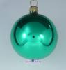 Mundgeblasene Christbaumkugeln,"smaragdgrün glanz" 8cm, 1 Karton mit 6 Kugeln