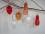 Osterhasen und Ostereier 7-9 cm, 6er-Set, tomatenrot/apricot/weiss Mix