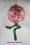 Rose, Farbe rosa, 18cm, Glaskunst