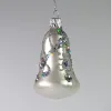 Sortimentskasten SET Christbaumschmuck Glas Silber VOLLDEKOR mit OLIVEN , 35 tlg.
