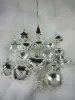 Christbaumschmuck Sortiment silber glanz / matt, 38 tlg.