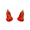 Sortimentskasten SET Christbaumschmuck Glas ROT mit Ranke, mit OLIVEN , 35 tlg.