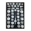 Sortimentskasten SET Christbaumschmuck Glas Silber rustic, 39 tlg.