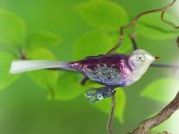 Mundgeblasener Glasvogel violett...