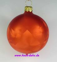 Mundgeblasene Christbaumkugeln, "Eislack orange"  4cm, 1 Karton mit 12 Kugeln